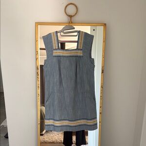 Faherty Blue and Yellow Striped Dress